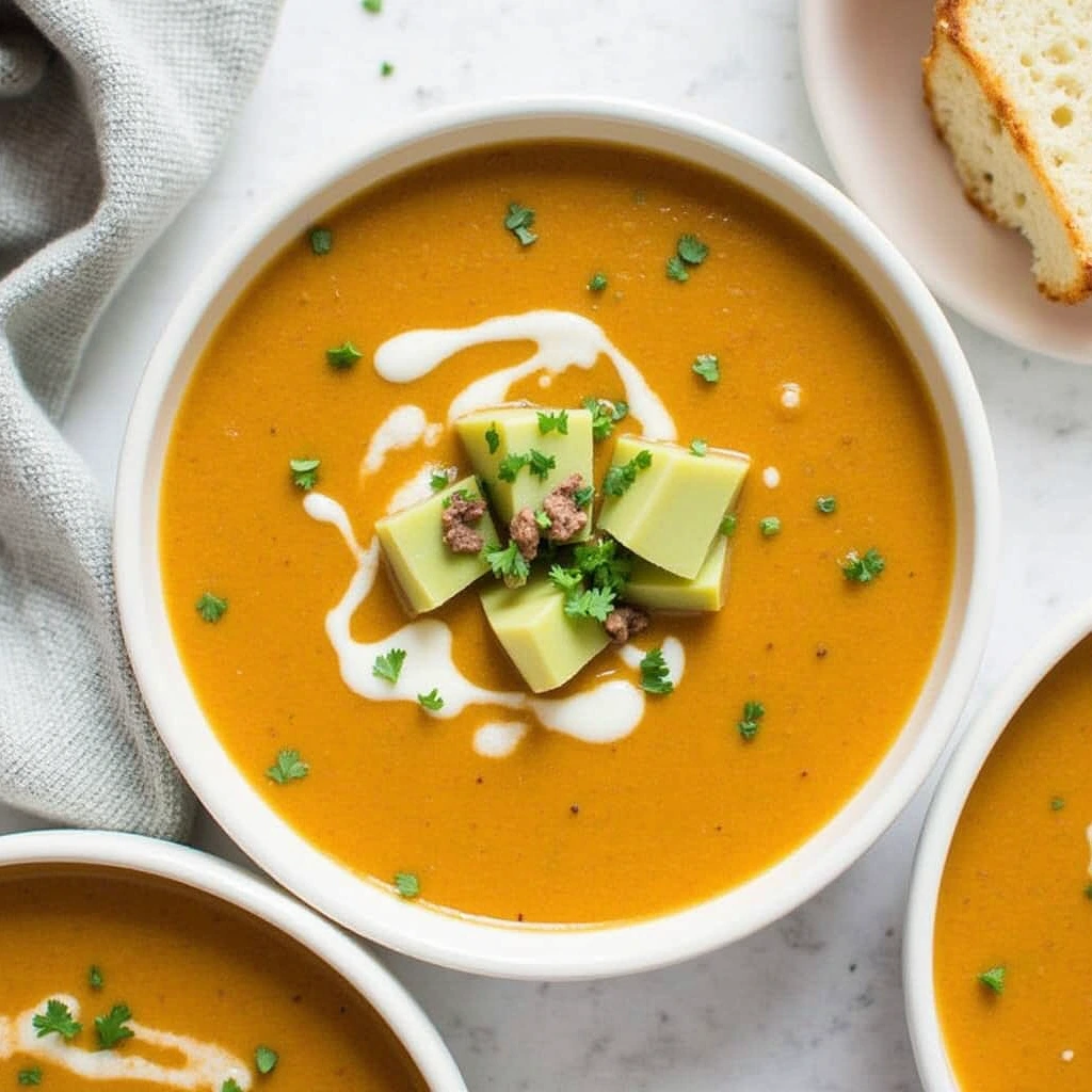 A bowl of delicious and healthy paleo soup made with fresh vegetables and lean proteins