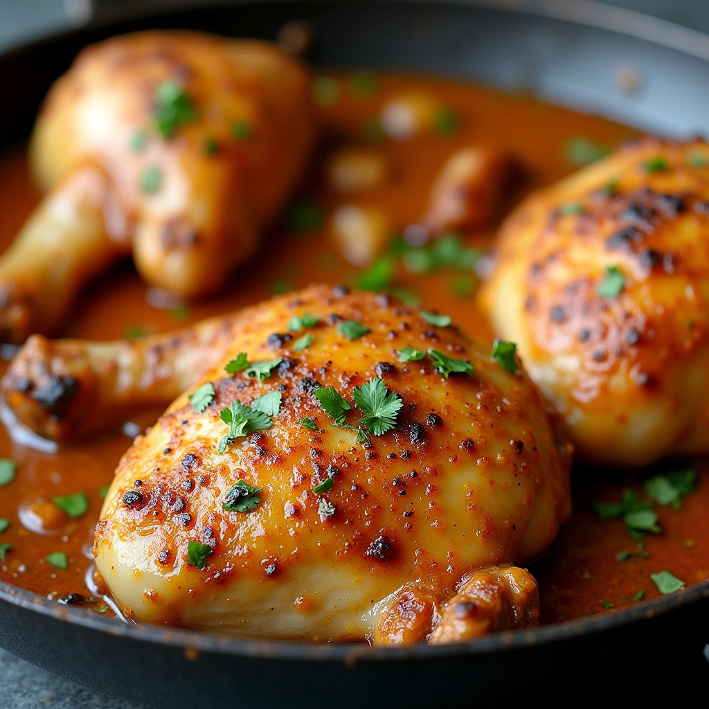 uicy and golden-brown stoved chicken served with vegetables, ready for a flavorful and easy meal