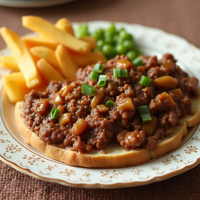 Crock pot filled with ground beef stew ingredients ready to cook