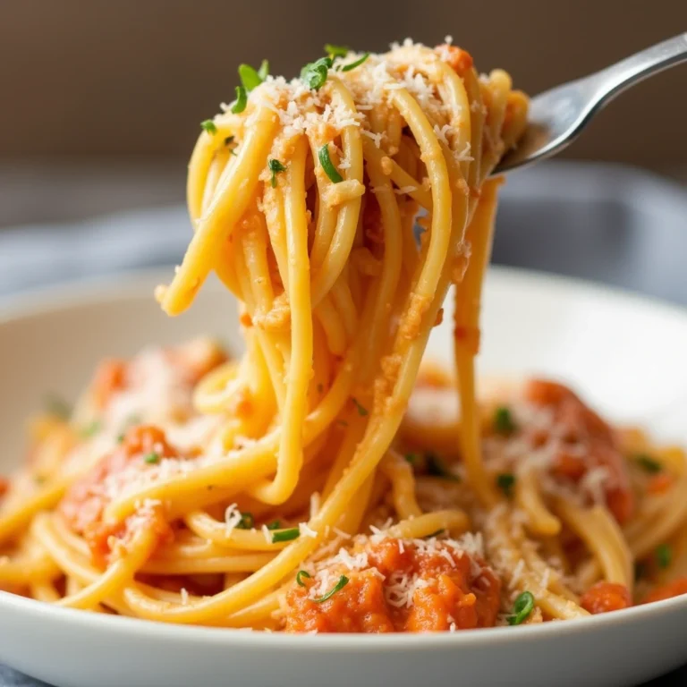 Carbone pasta copycat recipe – creamy pasta served in a bowl with freshly grated Parmesan and parsley.