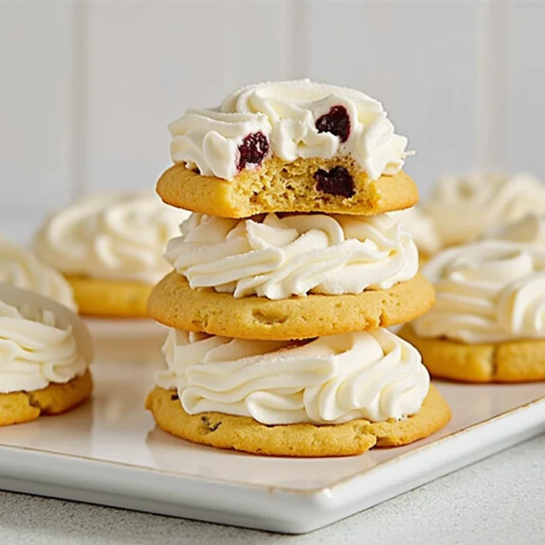 Soft and chewy Cool Whip cake cookies fresh out of the oven
